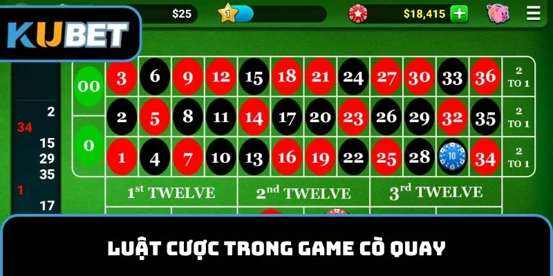 Luật cược trong game cò quay